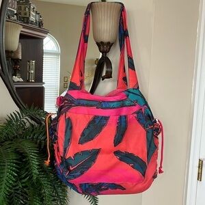 Brand New 2-in-1 Tropical Palm Beach Towel Convertible Bag Sandfree Blanket